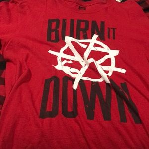 WWF WWE SETH ROLLINS BURN IT DOWN T SHIRT ORIGINAL